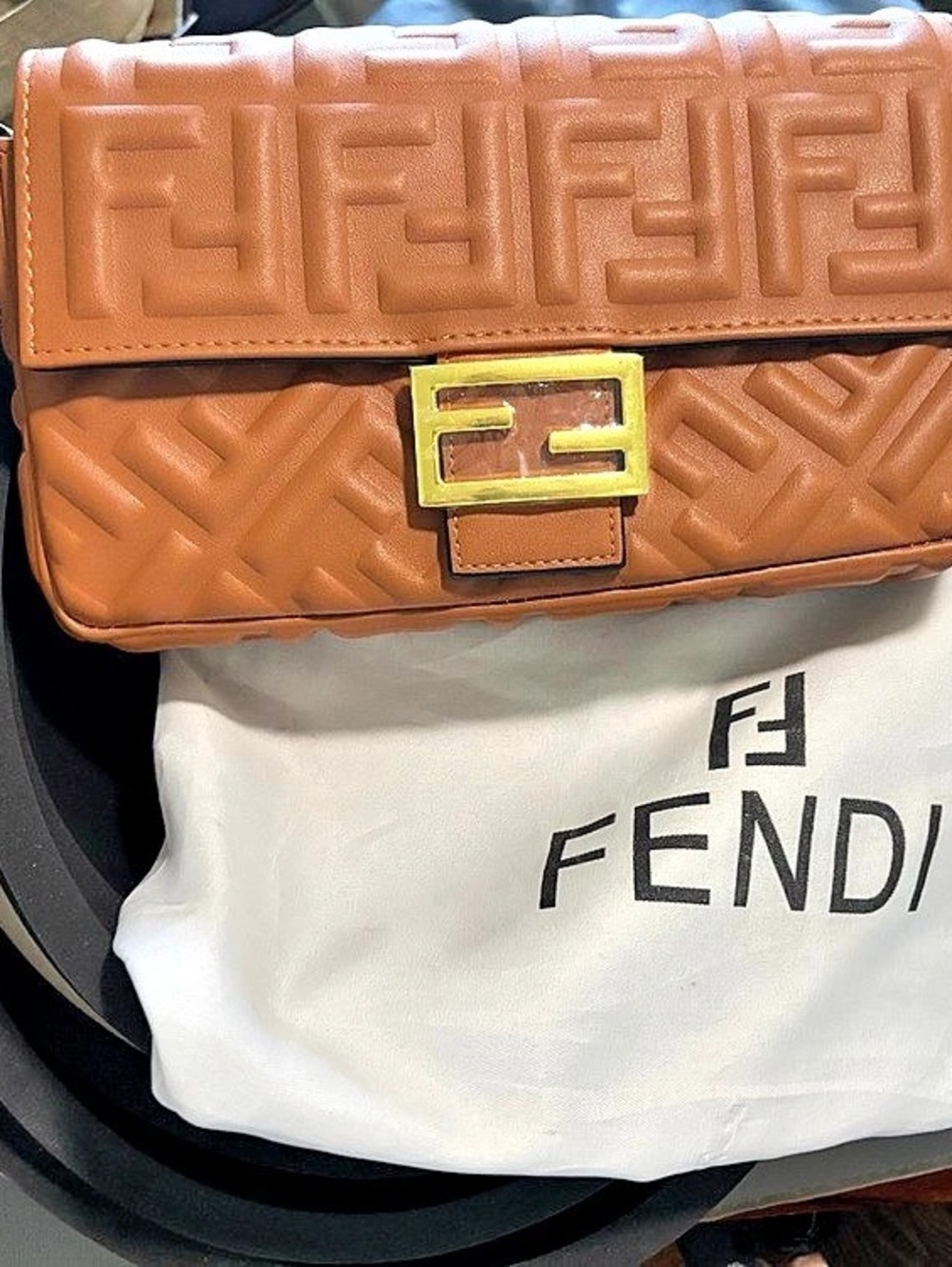 Fendi Medium Baguette Brown Shoulder Bag